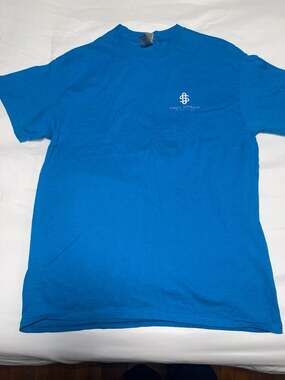 Simply Southern Pretty Girls Love God Blue Graphic T-Shirt